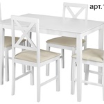 Обеденный комплект эконом Хадсон (стол + 4 стула) в Анапе