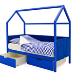 Кровать-домик мягкий Синий в Анапе