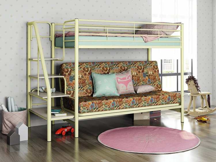 Двухъярусная кровать Мадлен 3 с диваном в Анапе