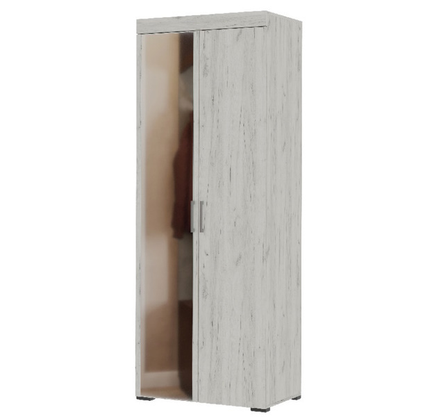 Шкаф двухстворчатый комбинированный Гранд крафт белый в Анапе