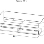 Кровать односпальная с ящиками КР 1 в Анапе